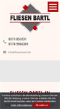 Mobile Screenshot of fliesenbartl.de